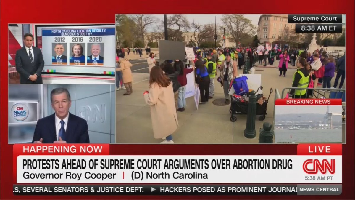 Gov. Roy Cooper: Mark Robinson has denied the Holocaust, said there should be no abortions with no exceptions, said the LGBTQ+ community is 'filth,' said he has his AR to shoot government officials if they get 'too big for their britches,' and that men should lead, not women