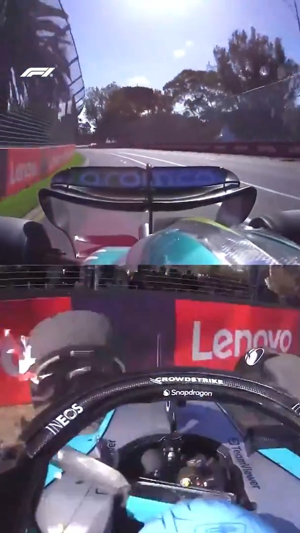 Alonso 🆚 Russell: The view from onboard #F1 #AusGP