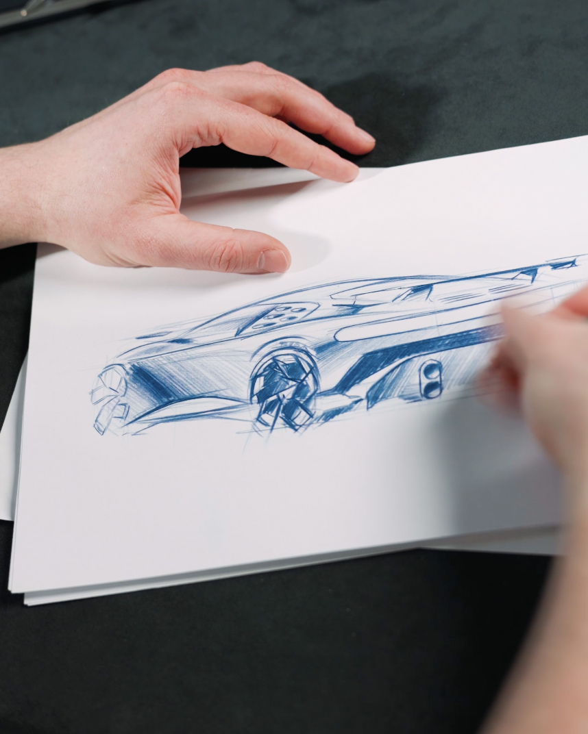 Immerse yourself in the artistry of BUGATTI. The design team turn vision to reality, creating the coachbuilt masterpiece that is the unique CENTODIECI. #BUGATTI #CENTODIECI