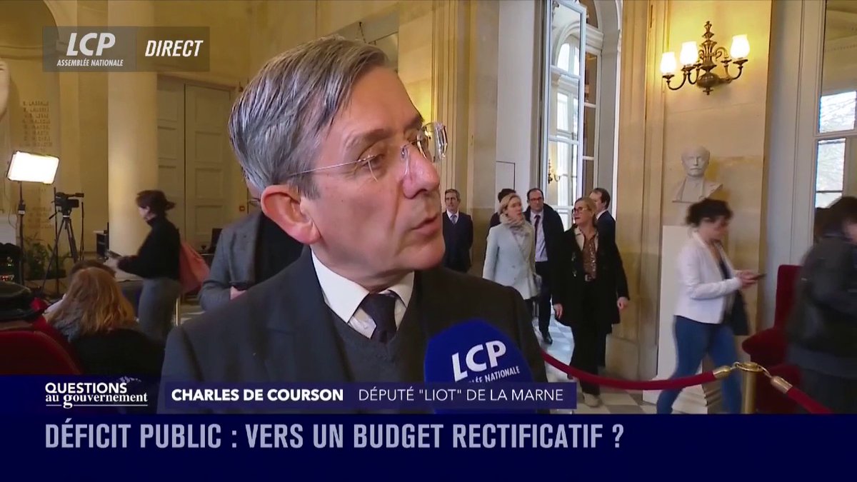 Déficit public : "Le tiers de la dette publique française est liée à la gestion de M. Le Maire", déclare Charles de Courson. #DirectAN