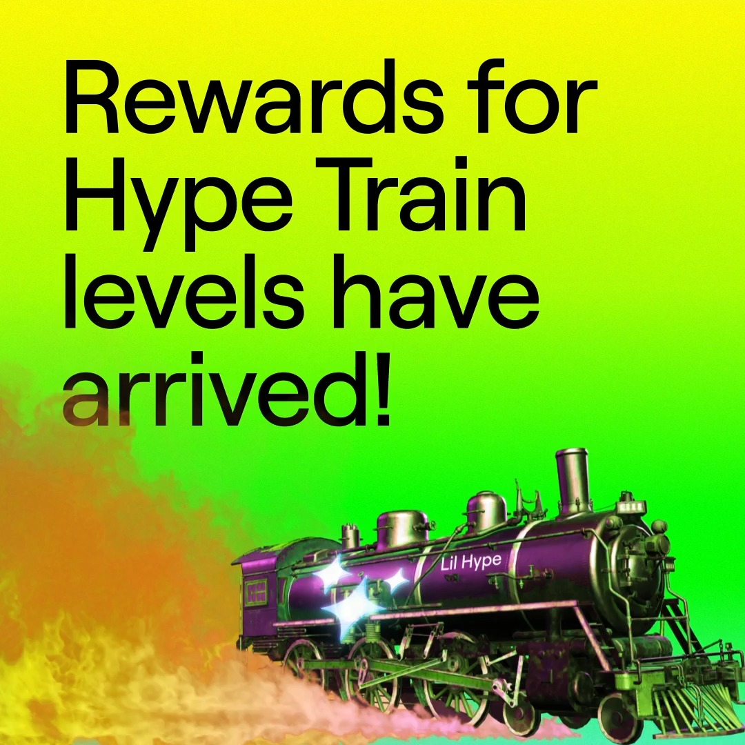 Hype Train is reaching new heights! 🚂 Participants will now earn new, exclusive high-tier global Emote rewards at Hype Train levels: 10, 25, 50, and 100! Get in on the action and check out live Hype Trains: