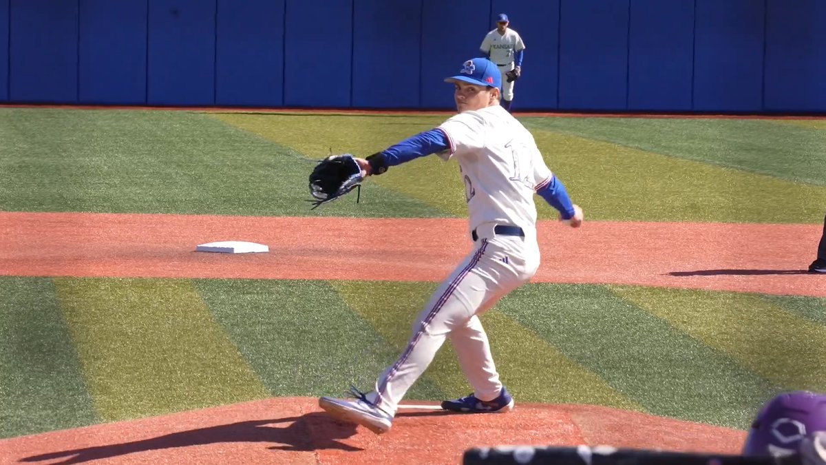 Dom getting it done 😮‍💨 1.97 ERA → 2nd best in the country among true freshmen #RockChalk x Dominic Voegele