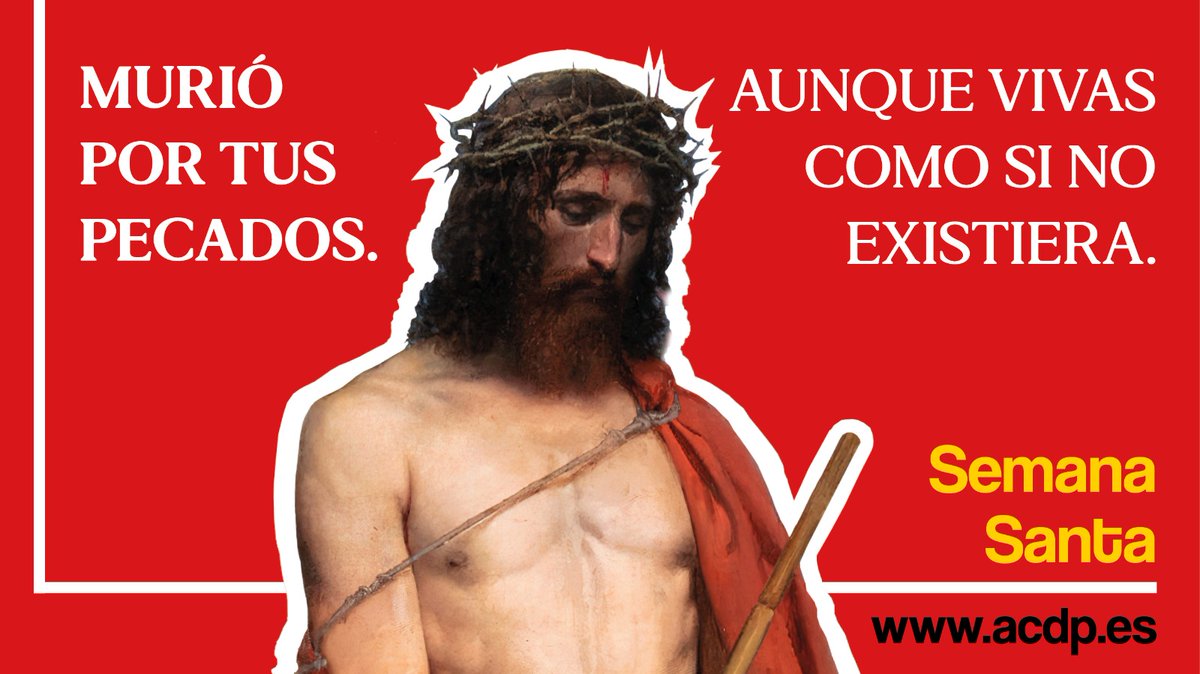 🔴 Murió por tus pecados. Aunque vivas como si no existiera 🙏 Esta es la campaña que hemos lanzado en Semana Santa para superar el polémico cartel de Sevilla y poner el foco en lo esencial. 🔗 Os animamos a compartir este vídeo y sobre todo a vivir unos días santos 👇