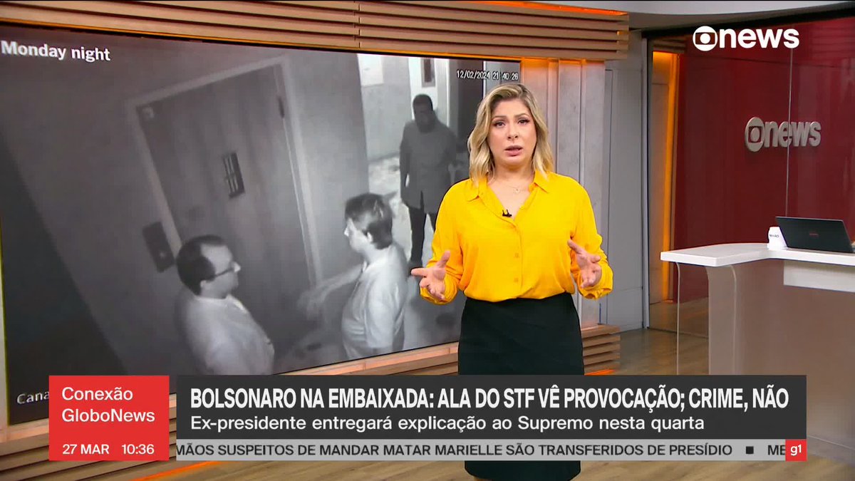Ala do Supremo vê provocação, vê recibo do medo das medidas judiciais, mas não vê crime nos dois pernoites de Bolsonaro na embaixada da Hungria. Daniela Lima traz os detalhes. ➡ Assista ao #ConexãoGloboNews: #GloboNews