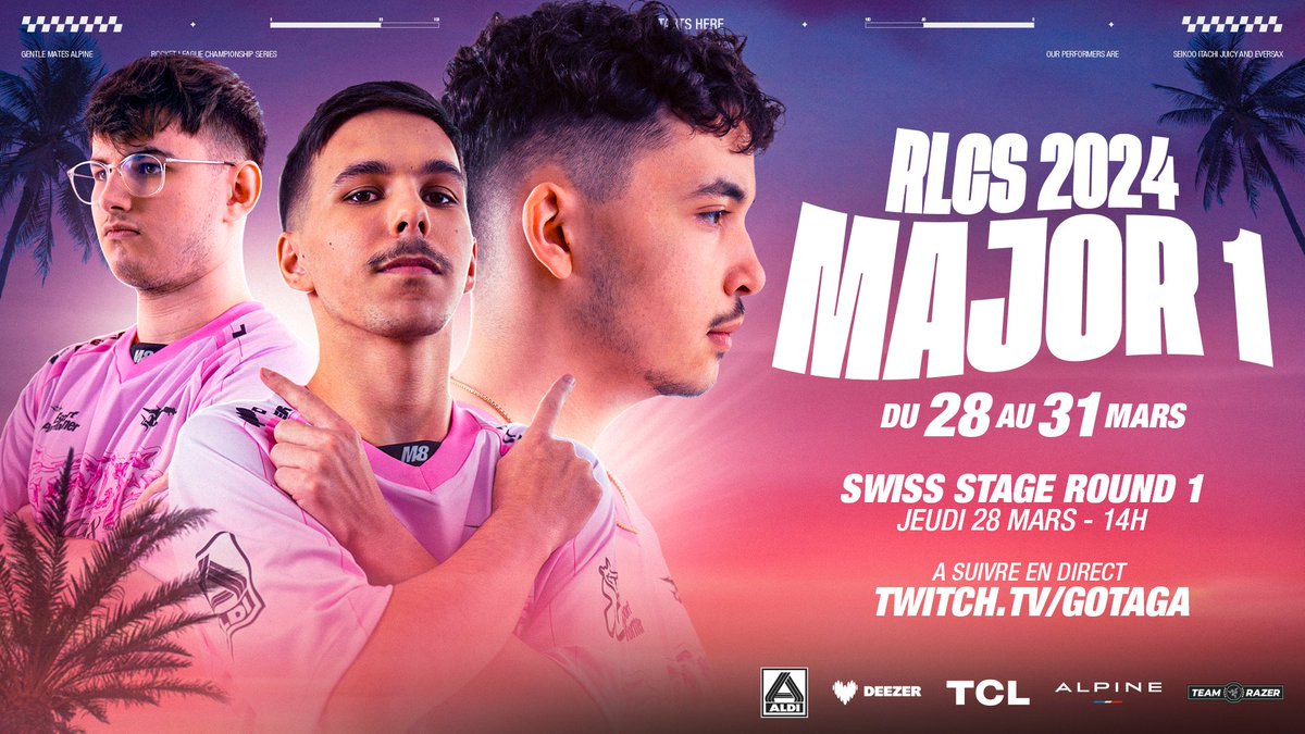 Les choses sérieuses commencent 🏎 On est plus que prêt pour notre 1er RLCS Major 🇩🇰 Rendez-vous demain à 14h 👊 #M8WIN