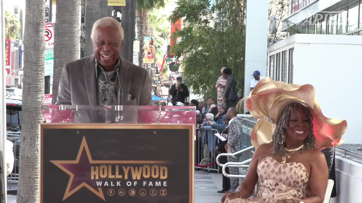 William Stevenson honors Martha Reeves at Reeves' Hollywood Walk of Fame Ceremony.