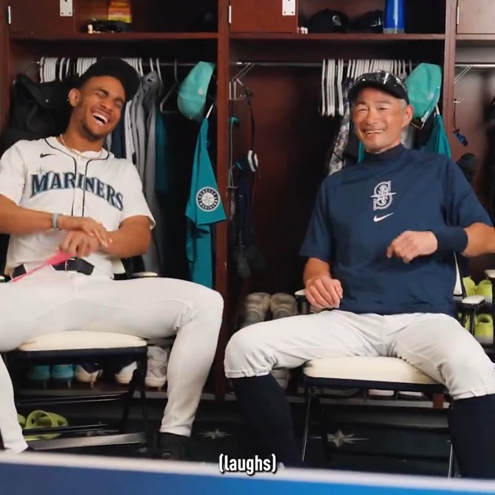 .Julio Rodriguez🇩🇴🦁 + Ichiro = must-watch content 🤣 🎥 Behind the Scenes: No Fly Zone