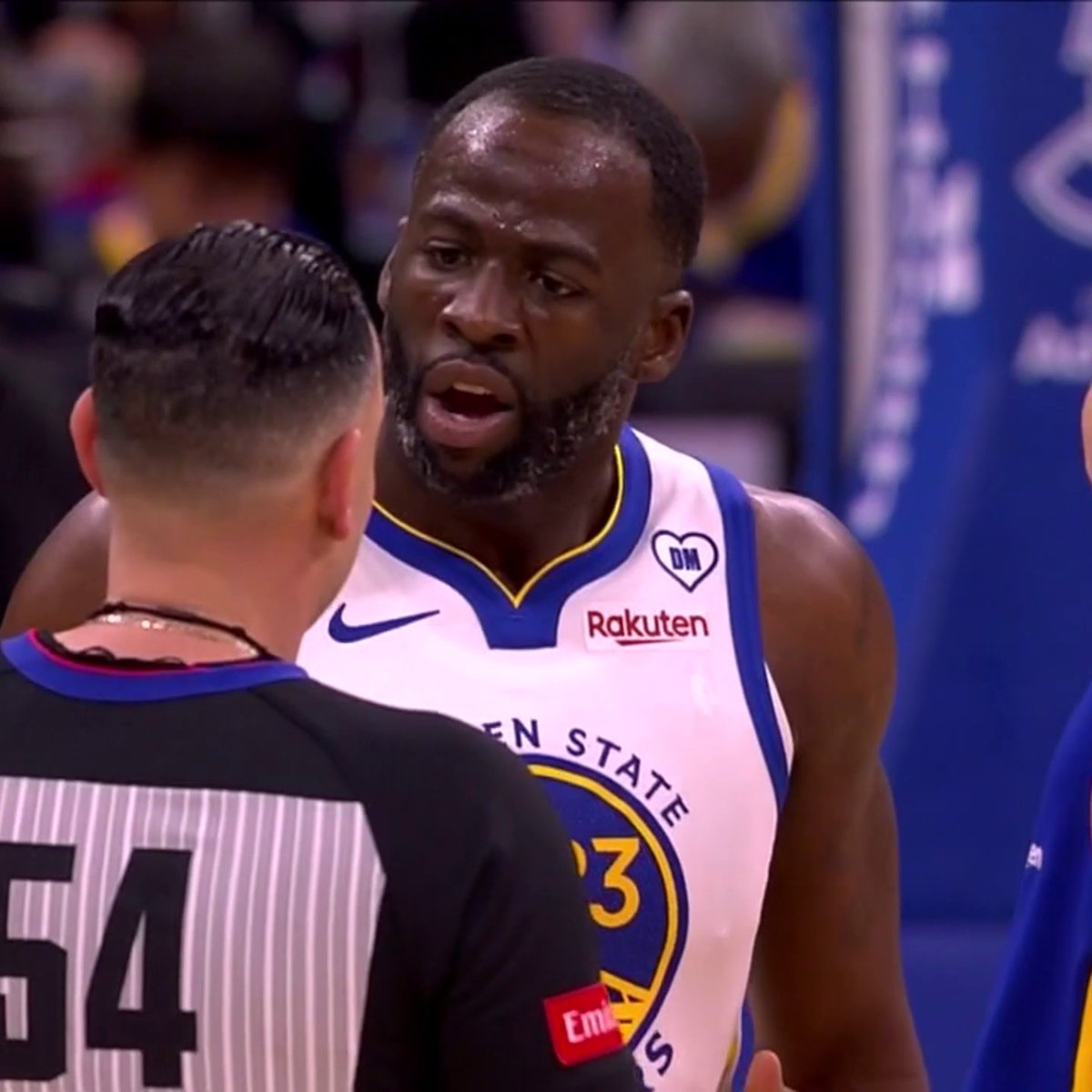 Draymond Green was ejected in the first quarter after receiving two technical fouls for discussing calls with the ref.