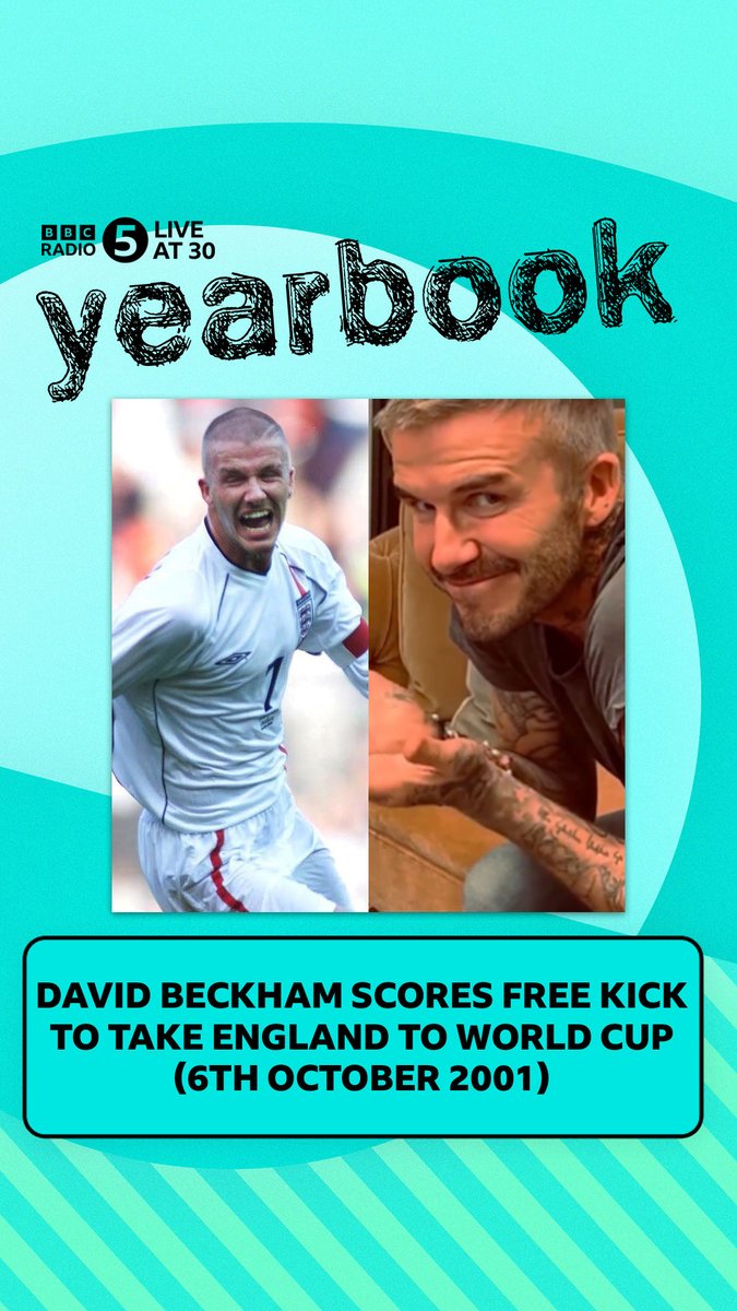 It still gives us chills too, Becks 🥹 David Beckham reacts to Alan Green's 5 Live commentary of his historic England goal against Greece in 2001 #5LiveAt30 #BBCFootball