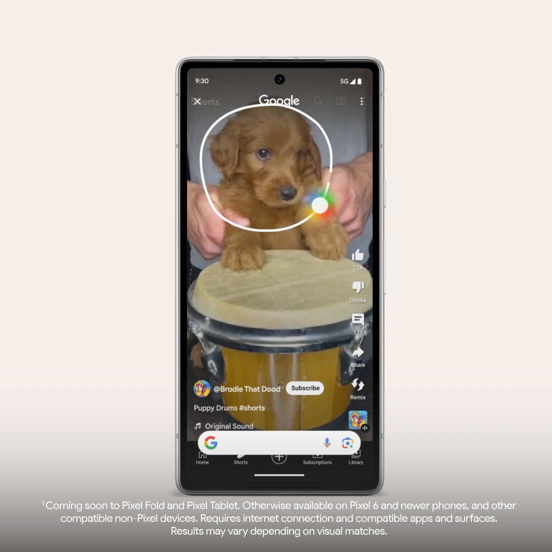 Ok #TeamPixel, you asked for it... Circle to Search is now on #Pixel6, Pixel 6 Pro, #Pixel6a, #Pixel7a, and coming soon to #PixelFold and #PixelTablet!¹ What will you search for first? 🤔