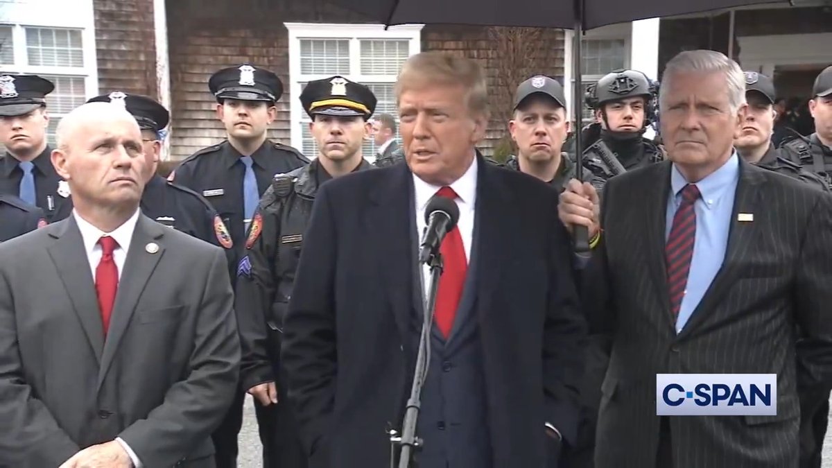 Former President Trump at the wake for NYPD Officer Jonathan Diller: "We have to get back to law and order."