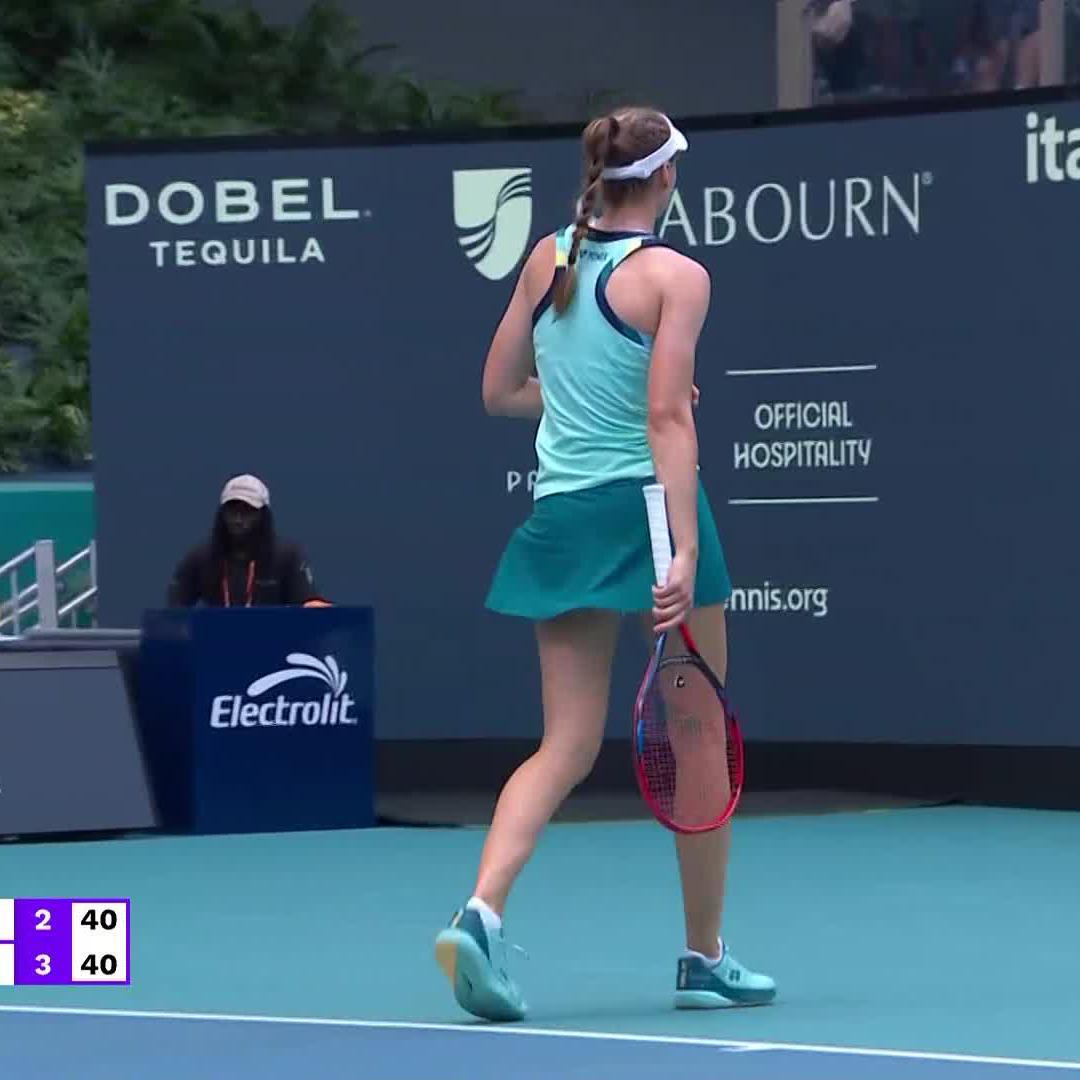 Down 2 break points? No problem for Elena Rybakina 🔥 #MiamiOpen