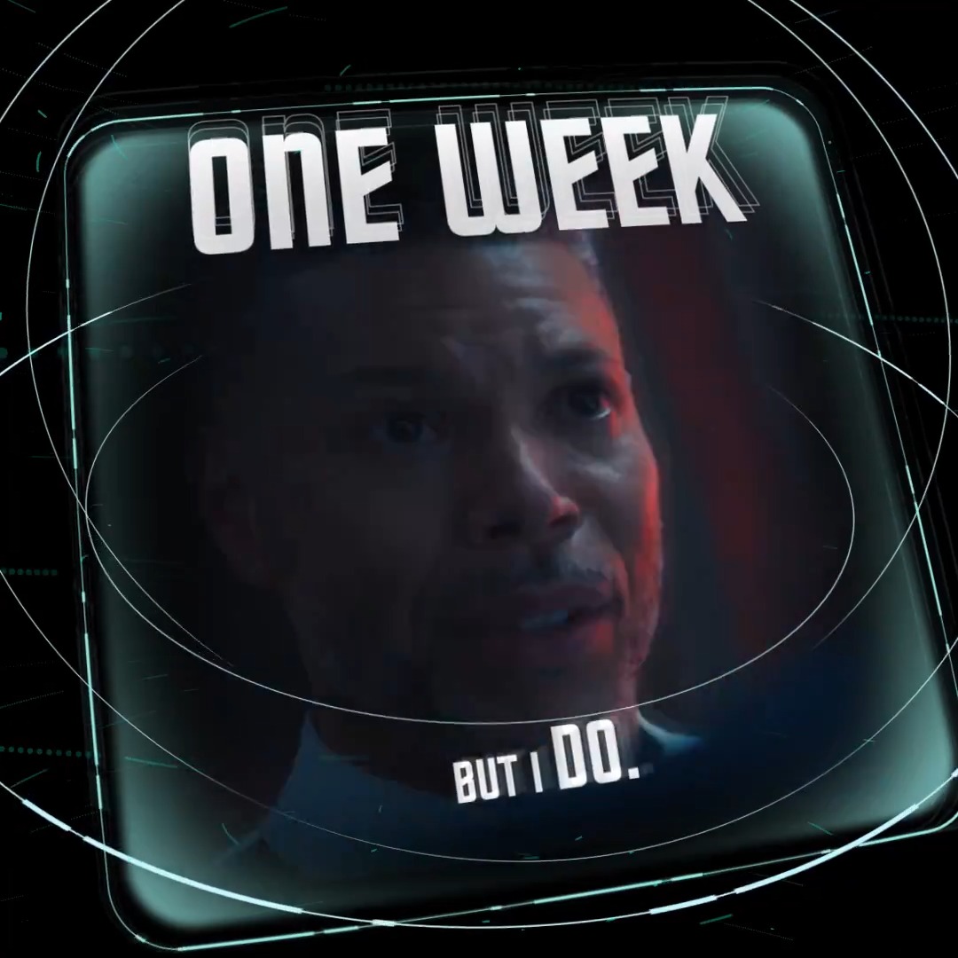 We're one week away from the premiere of #StarTrekDiscovery's final season! Reply with 🖖 if you're excited.