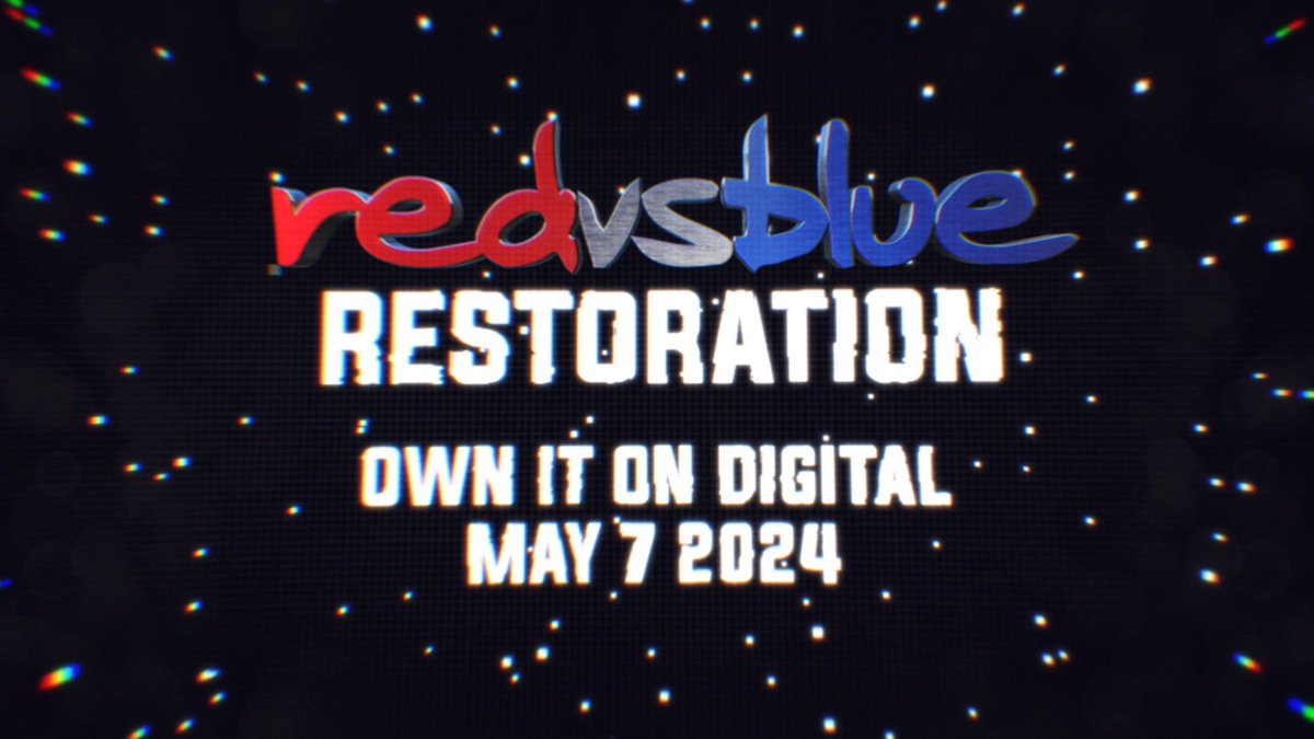 🔴🔵 20 years of storytelling culminate in the 19th and final season of the iconic #RoosterTeeth web series with #RedvsBlue: Restoration. 🎥 RvB: Restoration will be released in its entirety as a full-length film on May 7th via digital retailers.