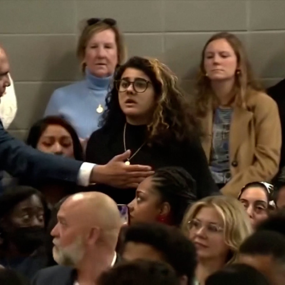 A protester interrupted US President Joe Biden mid-speech to bring attention to the dire healthcare situation in the Gaza Strip: