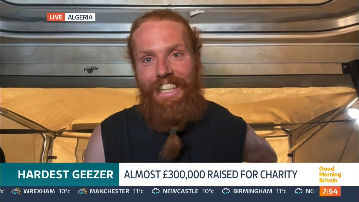 'It can feel like you've got an army of men pushing you back.' He’s the man who won’t stop running! Russ Cook started his quest to run the length of Africa back in April 2023. So far he’s run 15,683km and has just 9 days left until his mission is complete.