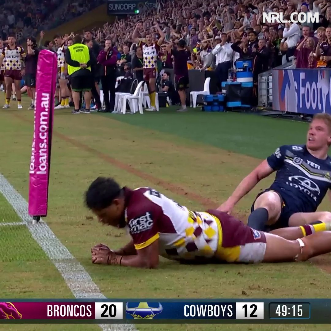 TOM DEARDEN 👏 #NRLBroncosCowboys