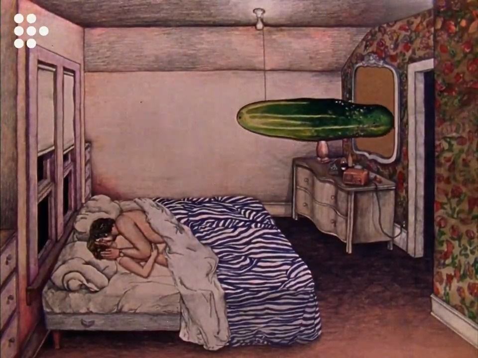 Giggling its way to ecstasy, this early work by American animator Suzan Pitt bursts with colorful similes for the body and its pleasures.