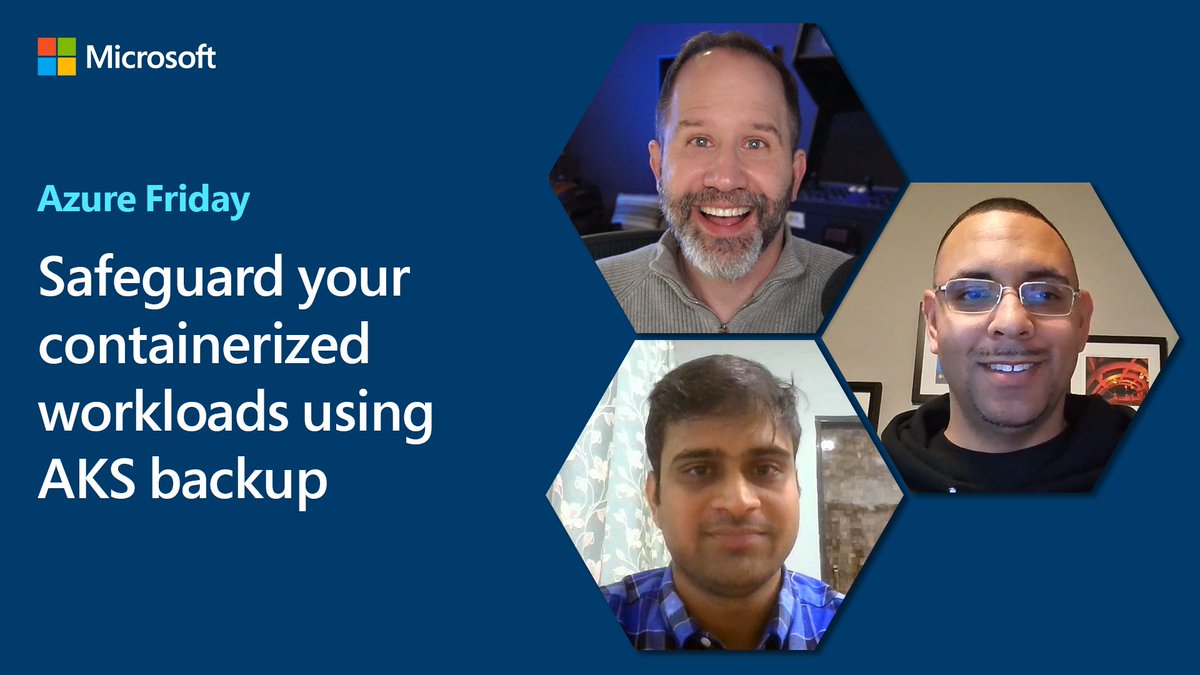 ✨New on Azure Friday with @SHanselman🌮, @BuchaTech and Rajat Shrivastava: #AKS backup with #Azure Backup #k8s