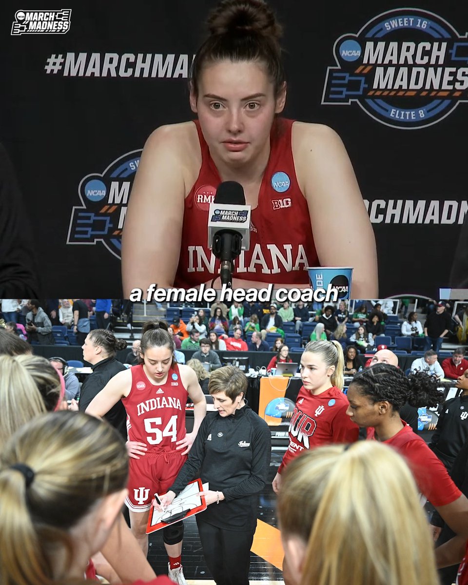 "She made me fall in love with basketball again." Mackenzie Holmes and Sydney Parrish on Coach Teri Moren's impact on the team. #MarchMadness x Indiana Women’s Basketball
