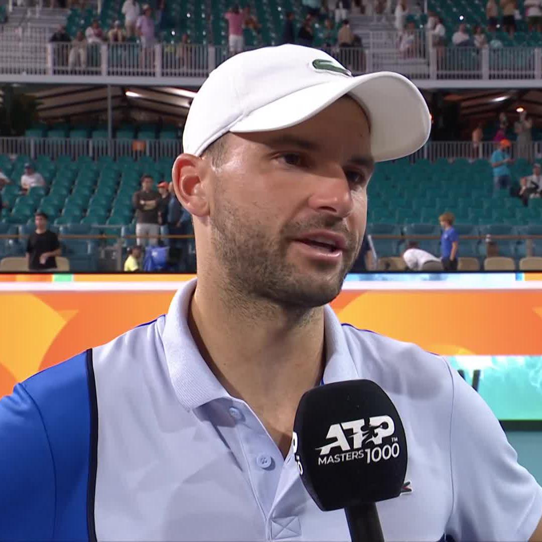 "It's all love." 💗 Grigor Dimitrov reflects on his journey after a monumental victory at #MiamiOpen