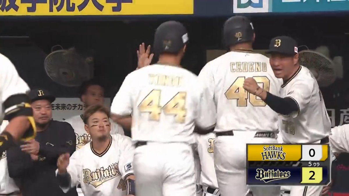 大きな一発🚀 オリックス #セデーニョ 選手が今季第1号となる先制2ランホームラン🌈 #Bs2024 #開幕はパテレ 👇開幕3連戦「無料ライブ配信」‼️