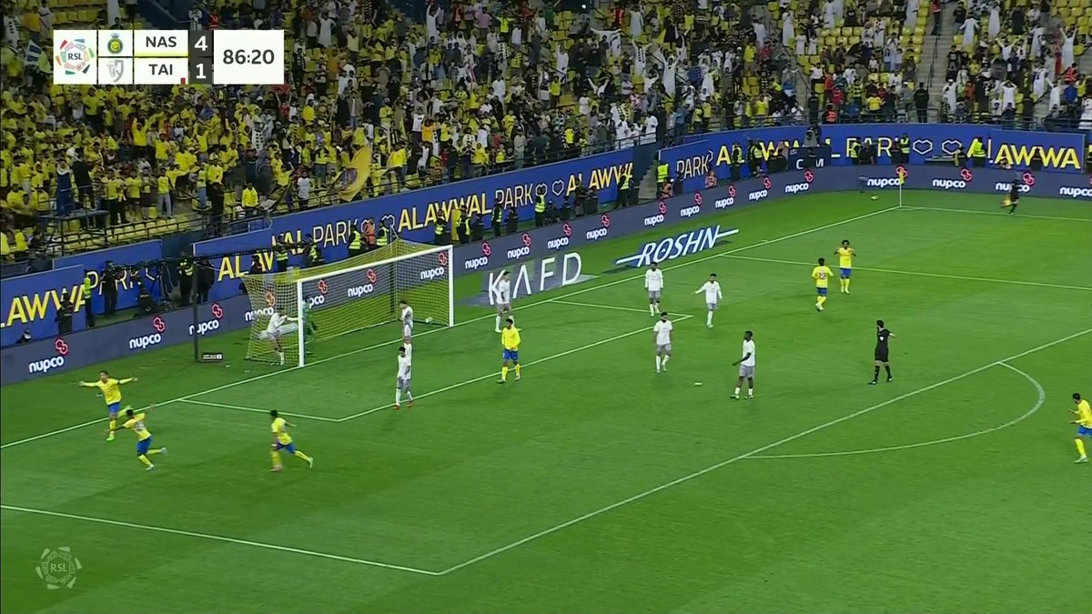 هدددددف!⚽ رونالدو يعلن الهاتريك بهدف خامس للنصر⚽️⚽️⚽️ #دوري_روشن_السعودي #النصر_الطائي | #SSC