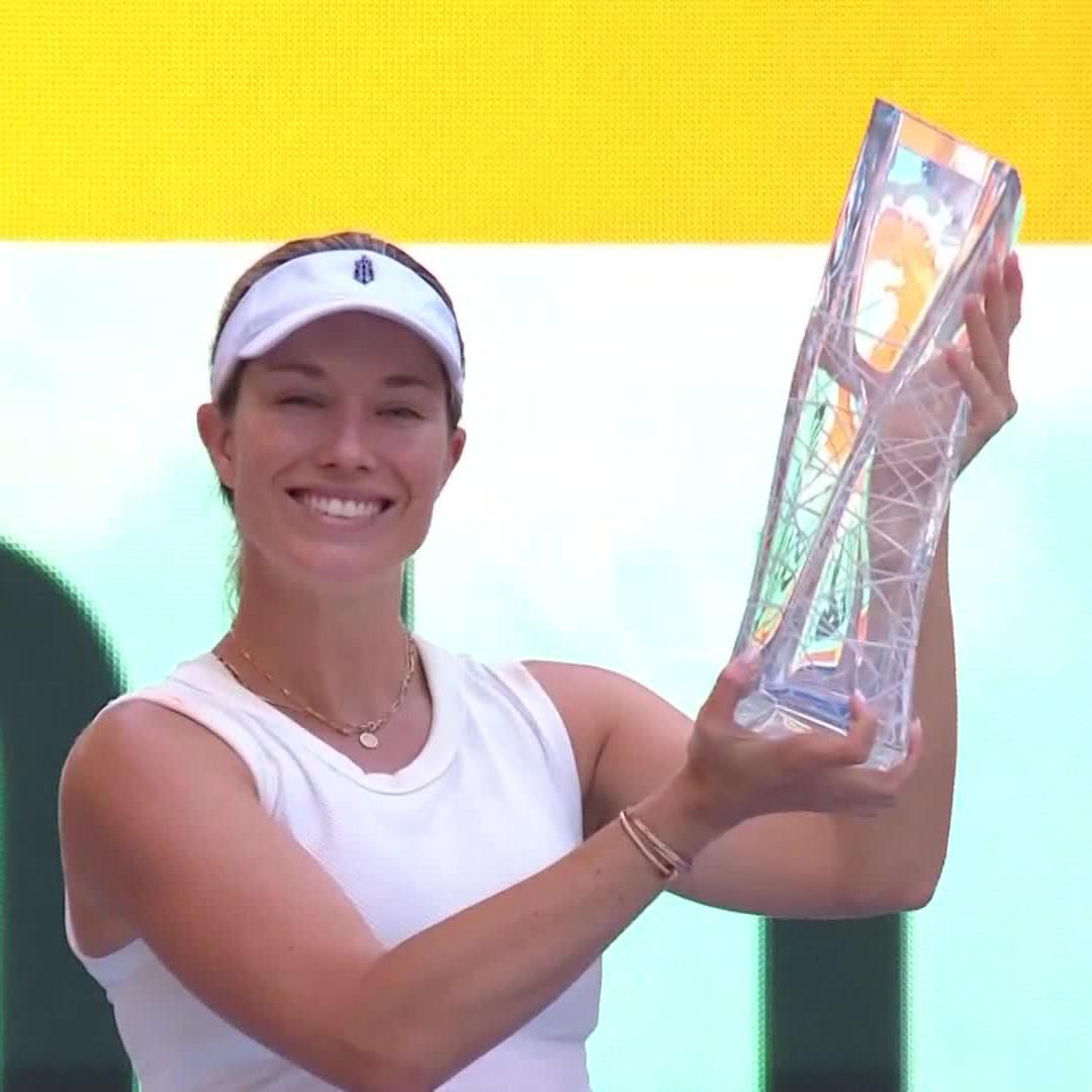 A champion's smile 😁 Danielle Collins | #MiamiOpen