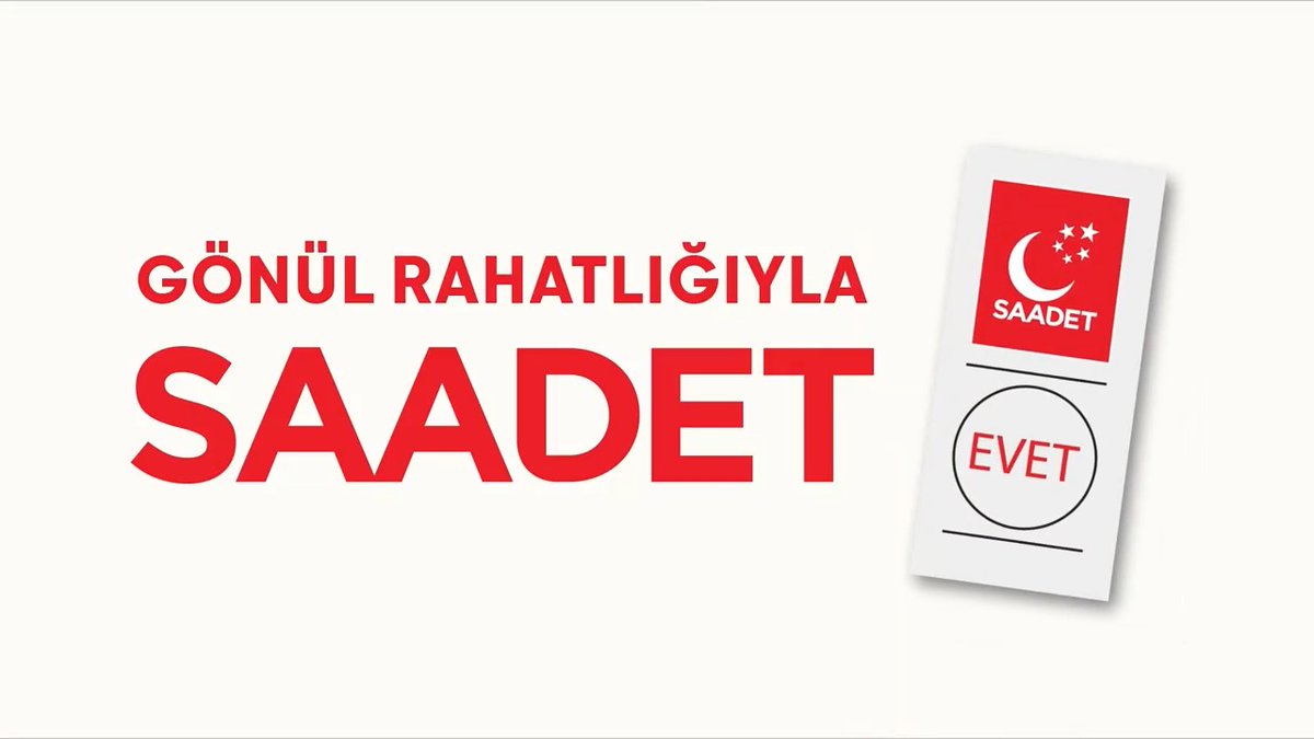 Hep birlikte haydi sandığa, haydi Saadet’e!🗳️ #GönülRahatlığıylaSaadet!