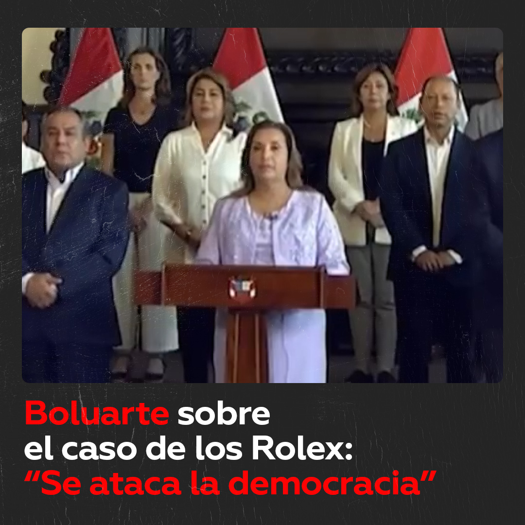 La presidenta de Perú, Dina Boluarte, ofreció este sábado un mensaje a la nación tras los allanamientos de su casa en Lima y del Palacio de Gobierno efectuados en el marco del caso de los Rolex.