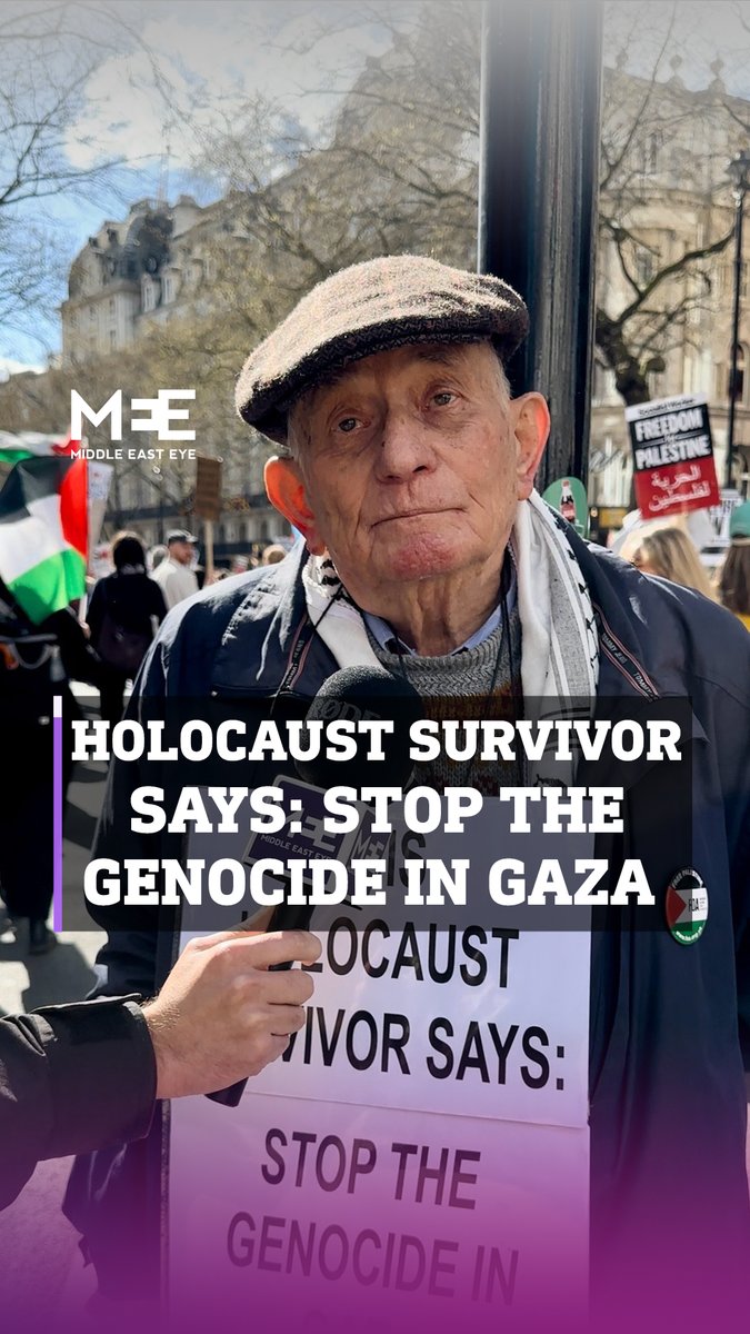 87-year-old Holocaust survivor, Stephen Kapos, says: “Stop the genocide in Gaza”. Kapos told MEE: “Its criminal that the Israeli government exploits the sufferings of the holocaust to justify the present massacres”