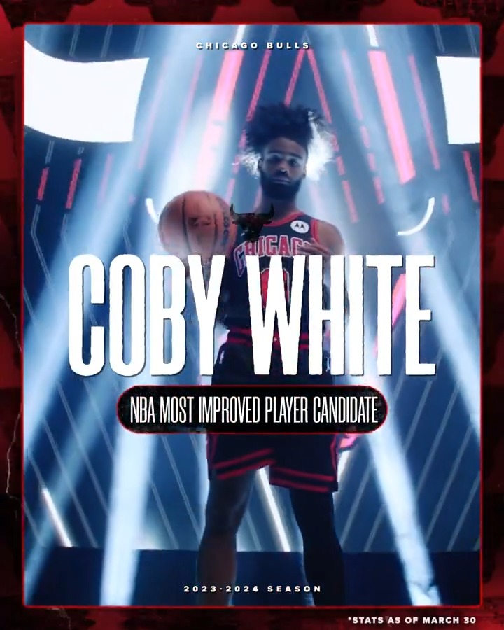 Coby White deserves the Most Improved Player honor. 19.3 points (9.7 last year) 4.7 rebounds (2.6 last year) 5.3 assists (2.8 last year) 2.8 made threes (1.7 last year) 196 made threes (3rd most in a season in Bulls history)