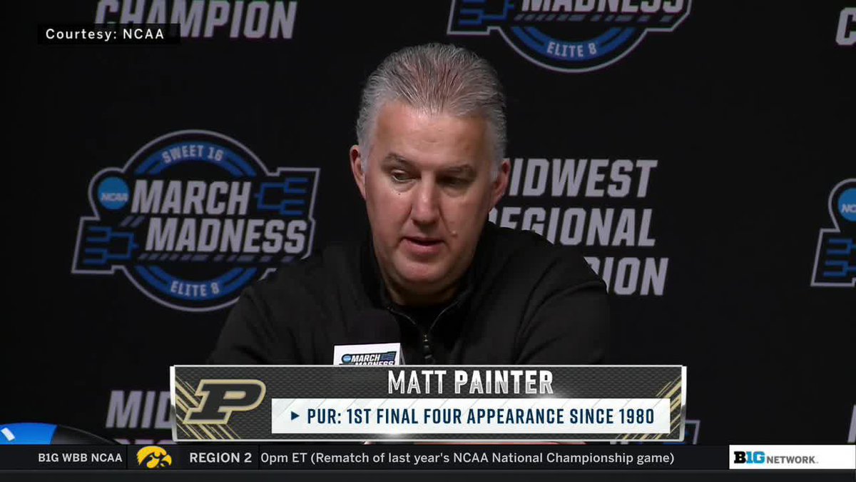 Matt Painter and Robbie Hummel shared an emotional moment after today's Elite Eight win. The Purdue Men's Basketball coach talks about what making the Final Four means to his former players, in particular Hummel and 𝘛𝘩𝘦 𝘉𝘢𝘣𝘺 𝘉𝘰𝘪𝘭𝘦𝘳𝘴. ⤵️