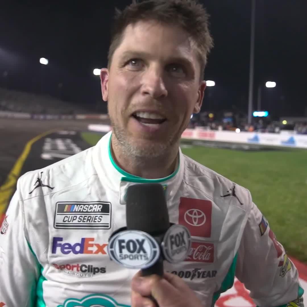 "This is a team win for sure!" When Denny Hamlin needed a fast stop, the No. 11 crew delivered.