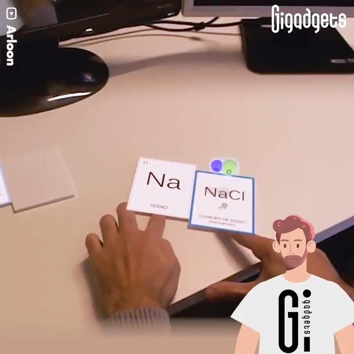 This app released ten years ago allows students to learn chemistry with AR. Released in 2014, Arloon Chemistry is a part of the Arloon series of AR teaching software developed by WANT2B S.L. #gigadgets #augmentedreality #interactive #mixedreality #sciencefun