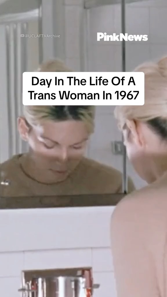 This clip from 1967 shows a young trans woman called Vicky showing us a day in her life. 🏳️‍⚧️