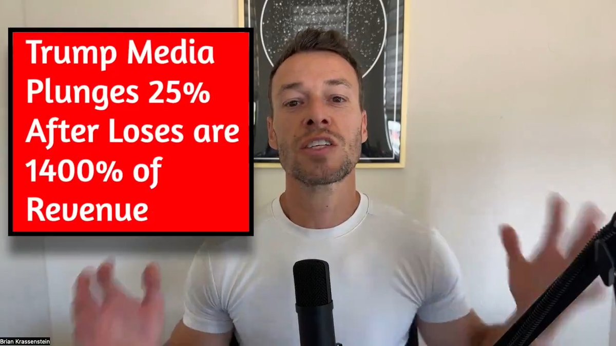 BREAKING NEWS: Shares of Trump Media Technology Group $DJT (Parent company of Truth Social) have just plunged 25% after they reported a Loss that is 1400% greater than their total revenue for 2023. The $6.5 BILLION Company also says that they “expect to incur operating losses for the foreseeable future.” They brought in a dismal revenue of just $4.1 million all of last year, but lost a staggering $58 million. Let’s compare this to Twitter (X). X brought in Revenue of $3.4 BILLION in 2023. At scale this would be like Twitter reporting a net loss of $47.6 Billion for 2023. In other words the prospects for Trump Media to succeed seem fairly dim and the stock appears to be massively overvalued.