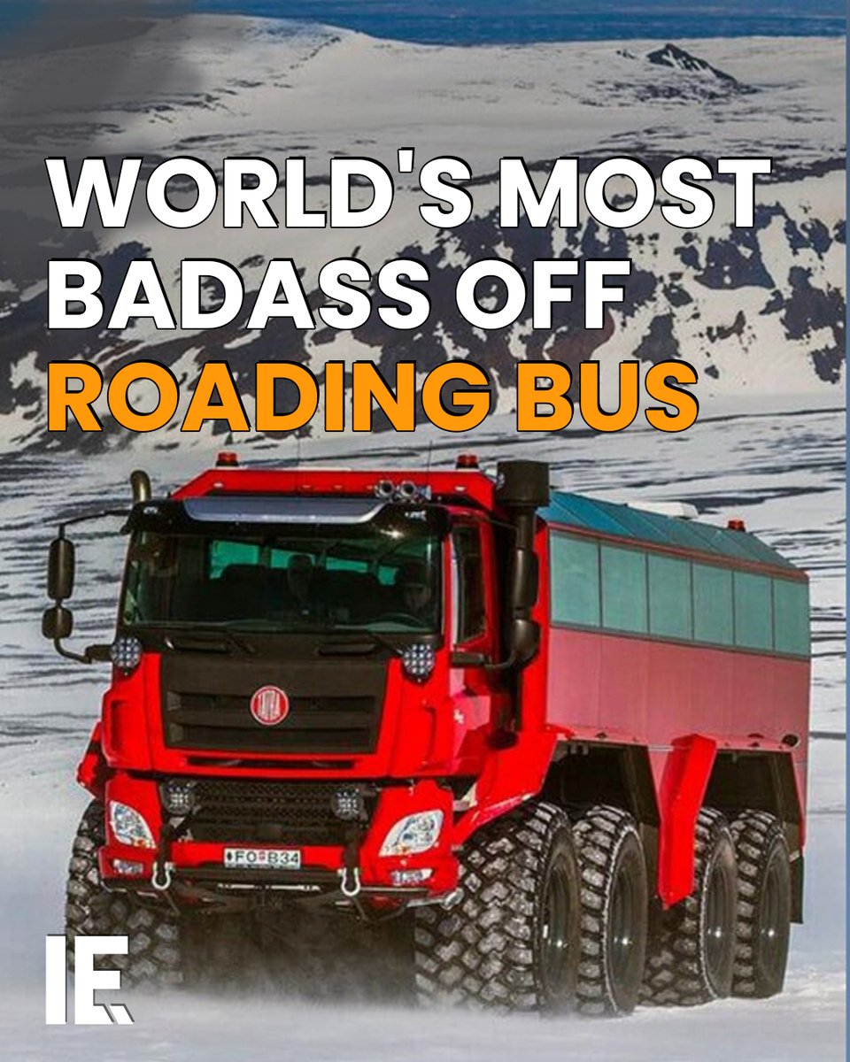 🚍 Introducing the real 'go anywhere' tour bus, a monster truck in disguise ready to conquer rugged terrain with style, comfort, and a dash of thrill! 🏔️
