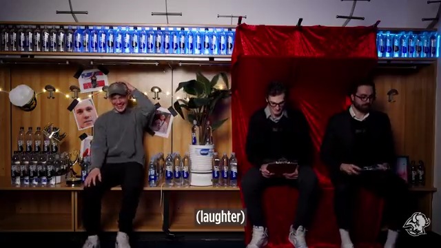 Welcome to ‘Between 2 Stalls: The Jeff Skinner 1,000th Game Reunion Special,’ presented by smartwater. And now, your hosts…