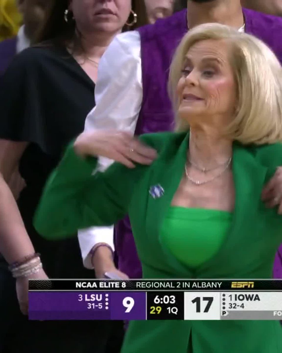 Kim Mulkey wanted the timeout after an early Iowa lead.