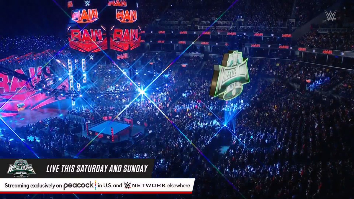 THE FINAL BOSS. Dwayne Johnson is here LIVE on #WWERaw one week after that vicious attack on Cody Rhodes and just days before the blockbuster tag team main event at #WrestleMania XL!