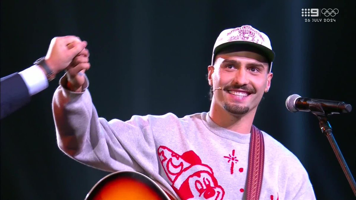Izak Rankine, take a BOW! 🤯 The Crows star had the crowd in a frenzy with this performance of the Fray's 'Look after you' 🎶 #GatherRound | Nine & 9Now 🖥️