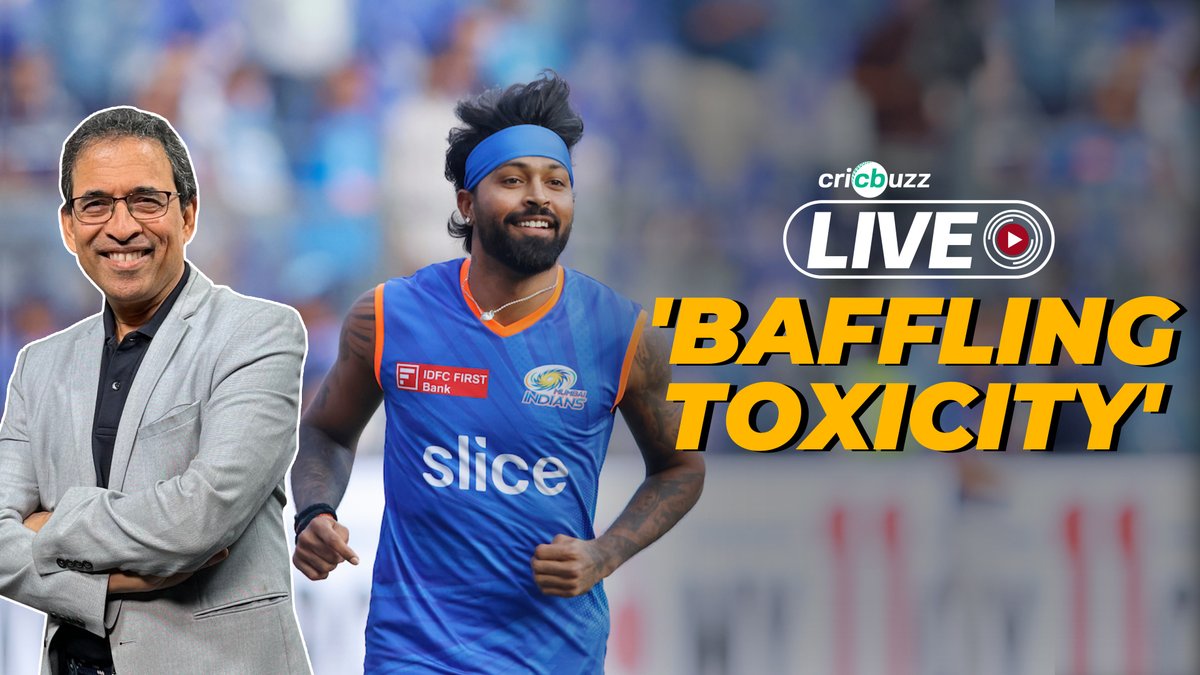 'Toxicity shown to #HardikPandya is extremely baffling' Harsha Bhogle shares his thoughts on the criticism displayed to #Hardik, on #CricbuzzLive #MIvRR #IPL2024 #MI