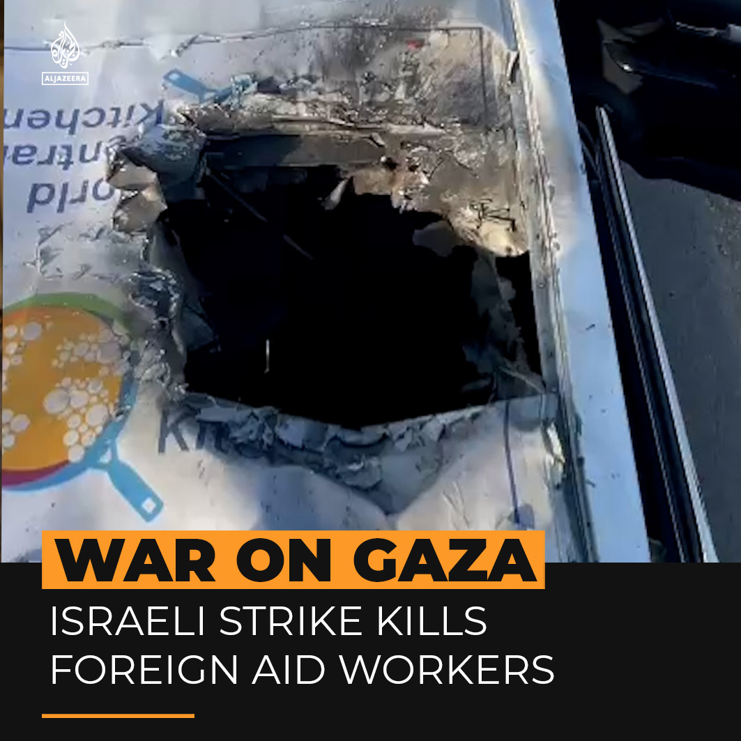 World leaders have expressed outrage after seven aid workers with the charity World Central Kitchen were killed in an Israeli air strike on their clearly-marked vehicles in central Gaza ⤵️