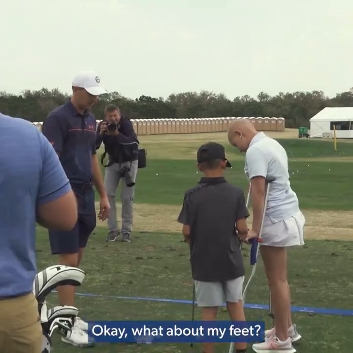 "One little wish and I got all of this." During the summer of 2021, 14-year-old Kendall was diagnosed with Ewing Sarcoma. Due to her cancer, doctors had to remove one of her femurs. Jordan Spieth made sure her day at @ValeroTXOpen was nothing short of unforgettable.