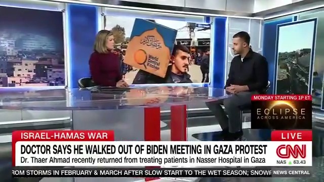 My interview with the Palestinian American doctor who walked out of a White House meeting with the president and vice president. What President Biden said to him as he left: