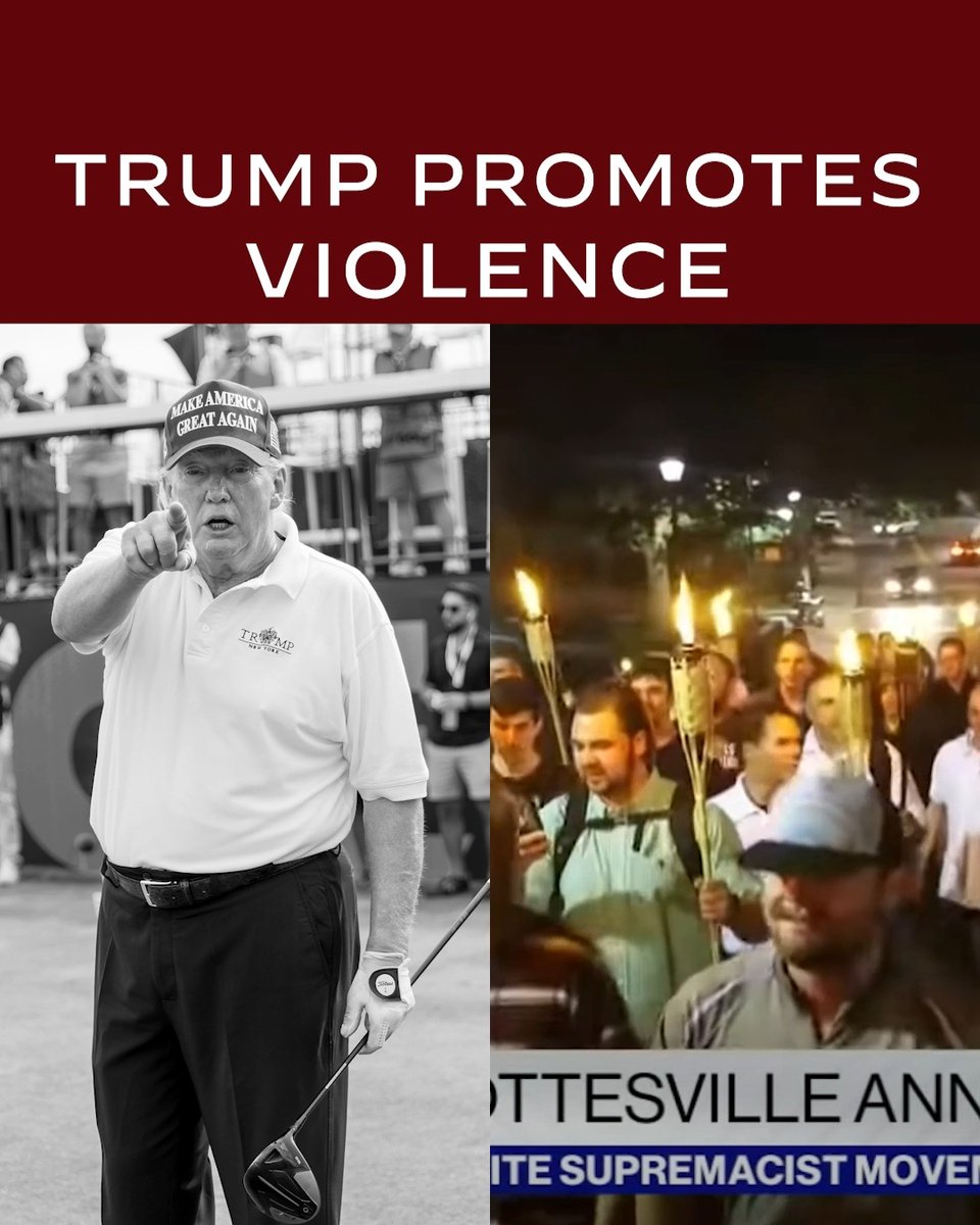Here is a montage of Donald Trump promoting violence over and over