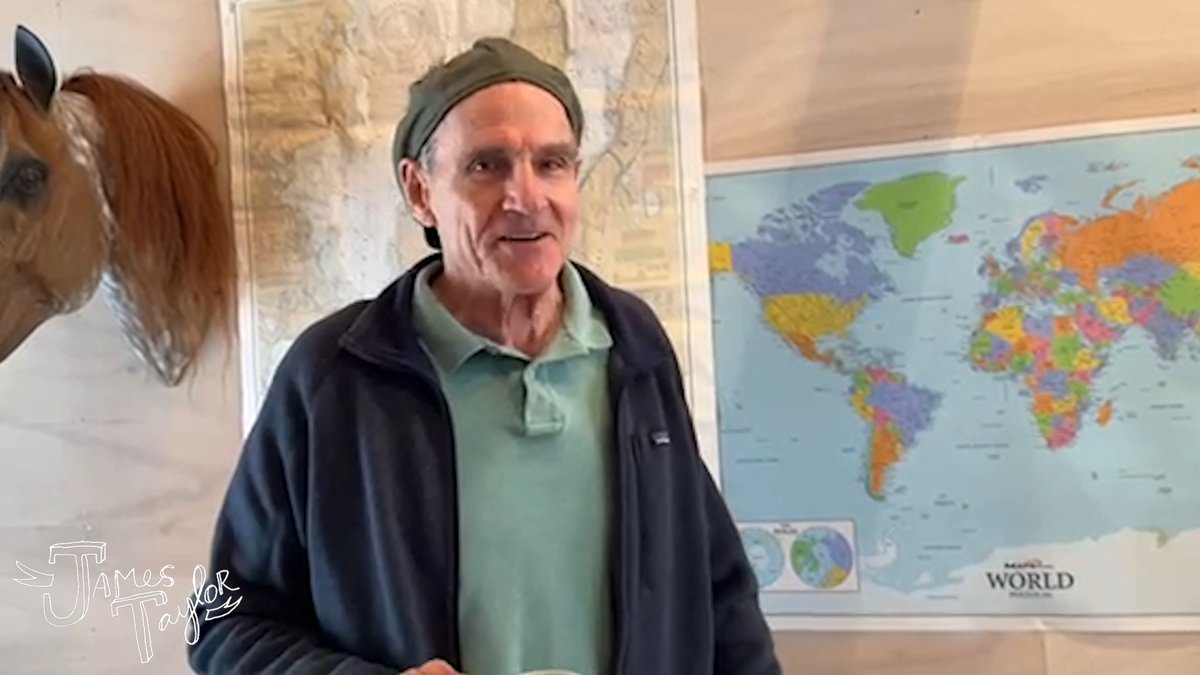 Geography lessons from James! Some tickets still left for US dates. Find out more ➡️ #JT #JamesTaylor #2024Tour