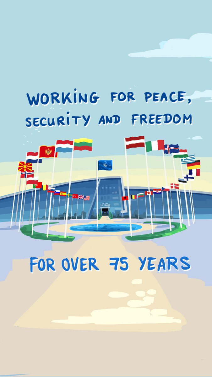 Working for peace, security and freedom for 75 years #1NATO75years