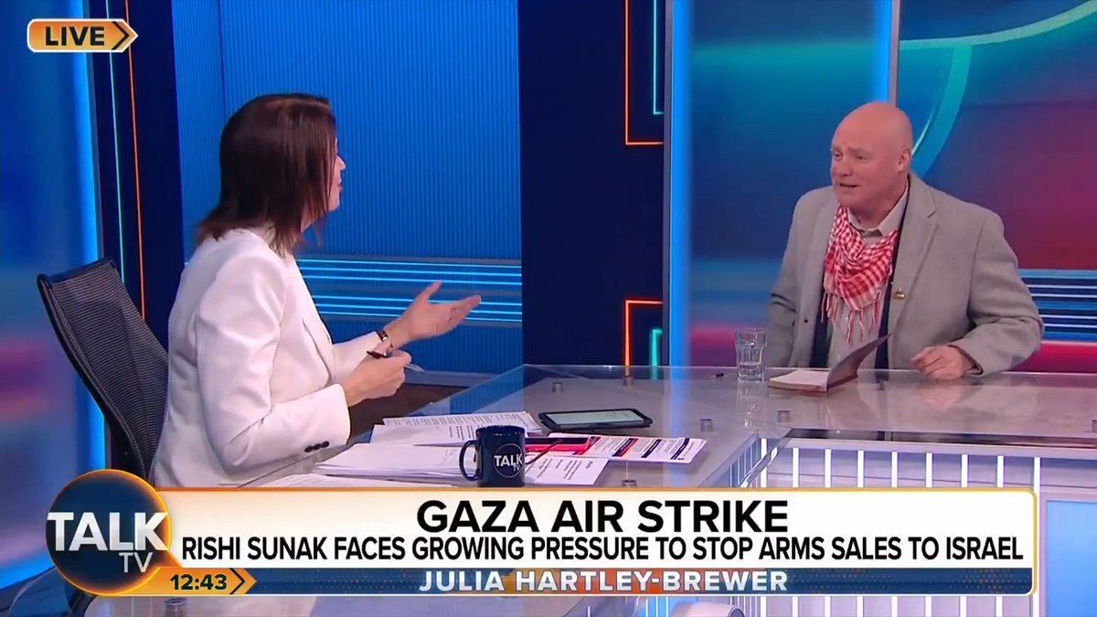 Julia asks pro-Palestinian activist Steve Hedley what he’s achieved by 'shouting her down' in a chaotic debate on Israel-Gaza. Steve: “Don't trivialise genocide!” Julia: “You've done that! You trivialised genocide... have you got an off button?!” Julia Hartley-Brewer